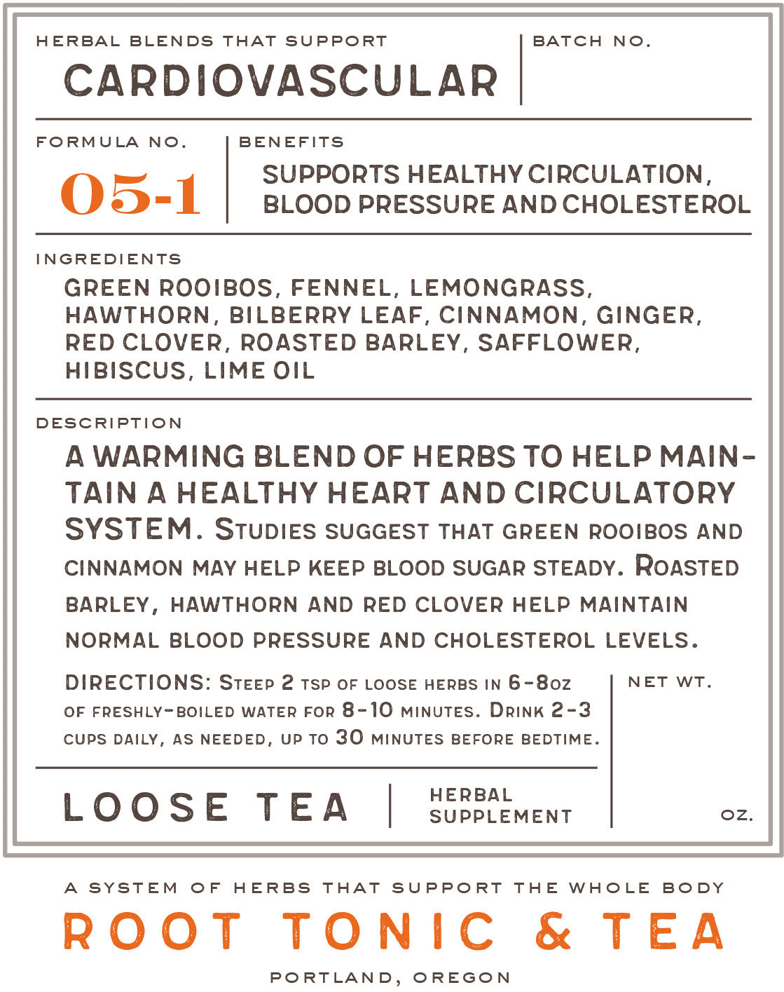 Formula No. 05-1 Cardiovascular