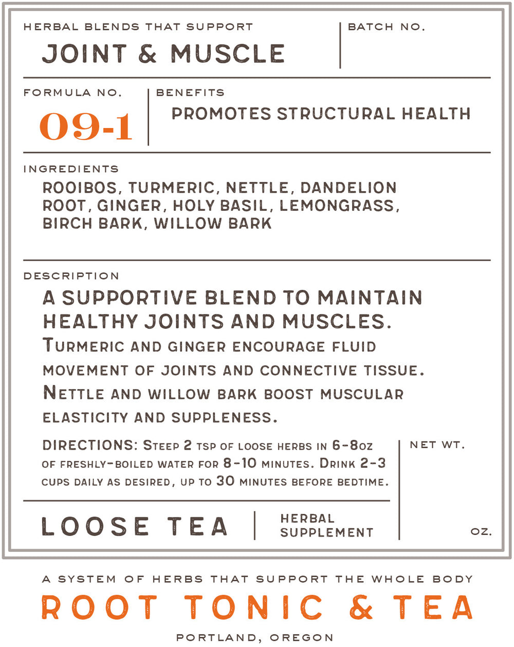Formula No. 09-1 Joint & Muscle